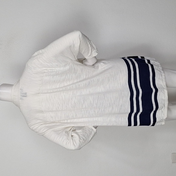 Lands' End White Blue Two Tone Striped Nautical Open Front Cardigan Size XL - Picture 6 of 14